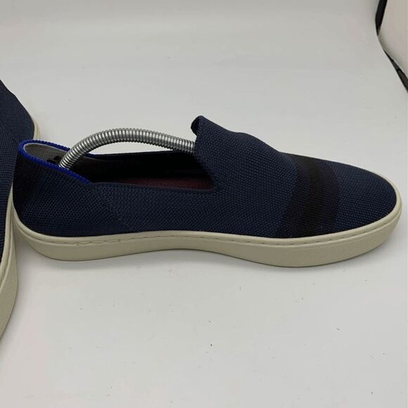 Rothy's The Original Navy Blue White Slip On Sneaker Shoes Womens Size 8 - Picture 6 of 10